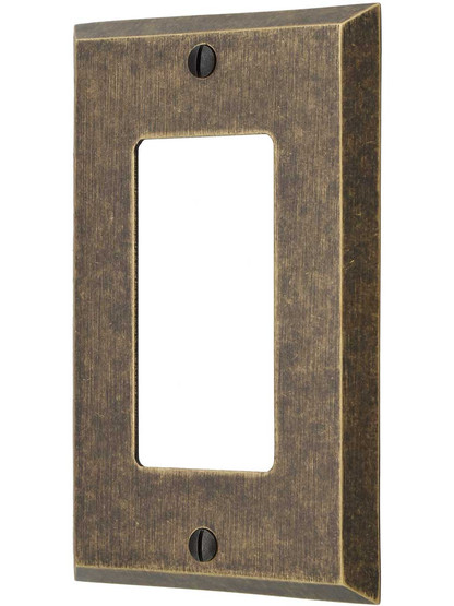 Traditional Single GFI Cover Plate In Forged Brass